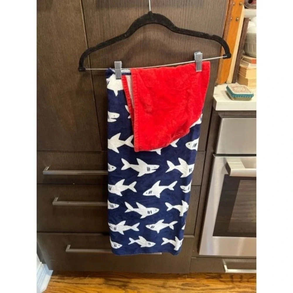 Pottery Barn kids hooded shark towel